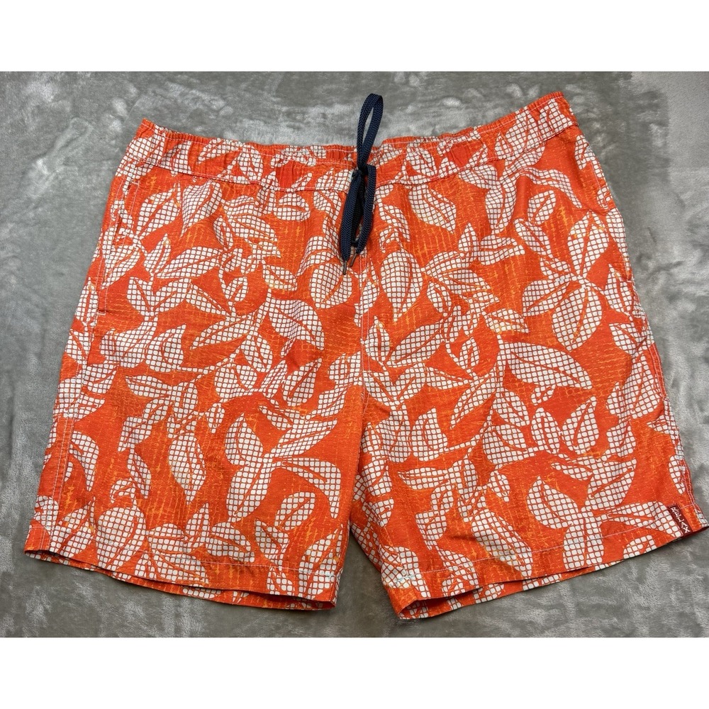 Tommy Bahama Relax Swim Suit Mens X Large Shorts Trunks Leaf Tropical Liner